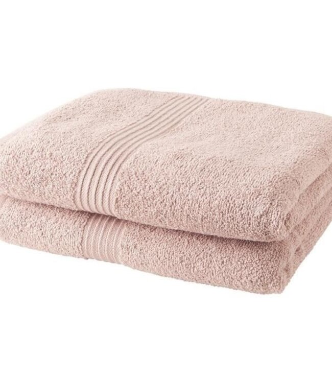 Set van 2 Luxe Handdoeken – 50x90 cm – 100% Katoen – Zandroze