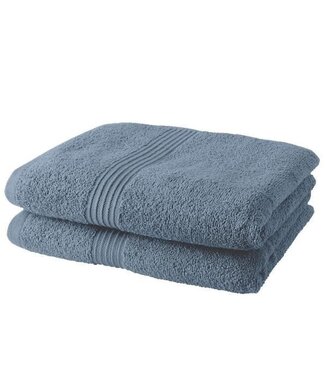 TODAY Set of 2 Luxury Hand Towels – 50x90 cm – 100% Cotton – Denim