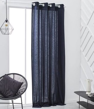 TODAY TODAY Ringgordijn – 140x240 cm – 100% Katoen – Marine