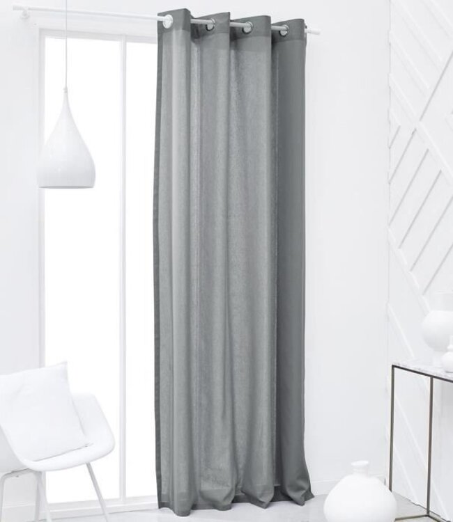 Ringgordijn – 140x240 cm – 100% Katoen – Staal