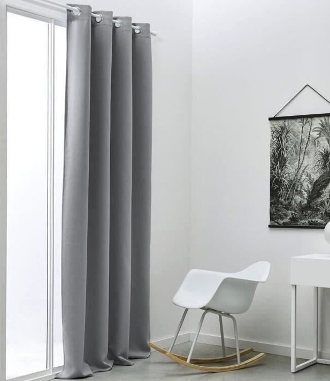 Essential Solid Blackout Curtain – 140x240 cm – Steel