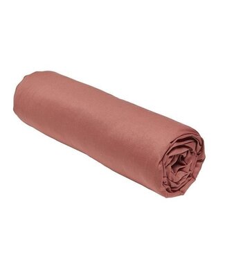 TODAY Fitted Sheet – 160x200+30 cm – Double – 100% Cotton – Terracotta