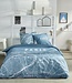 Beddengoedset – JAVA – 2-Persoons – 240x220 cm – Katoen – Parijs Print – Blauw