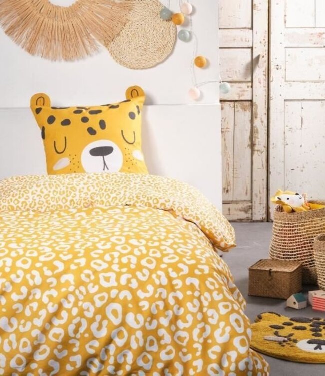 Kinderbeddengoed – Funny – 140x200 cm – 100% Katoen – Luipaardprint