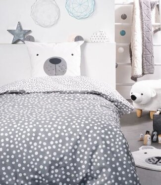 TODAY Dekbedovertrek – 1-Persoons – 140x200 cm – FUNNY2.6 – Grijs