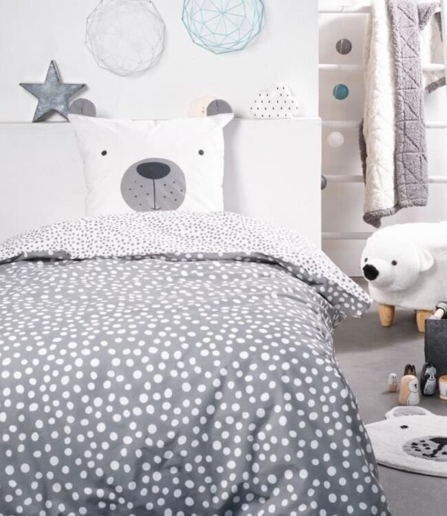 Beddengoedset – 1-Persoons – 140x200 cm – FUNNY2.6 – Grijs