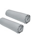 Set van 2 Hoeslakens – 160x200 cm – 2-Persoons – 100% Katoen – Staal
