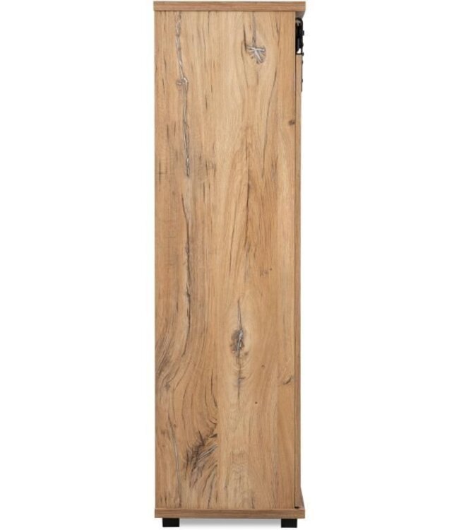 Sideboard – MANZANO – Flagstaff Oak Decor – 1 Sliding Door, 3 Drawers, 2 Niches – 120x140x40 cm