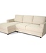 4-Zits Hoekbank Links – PAUL – Koord – Beige Stof – 216x141x79 cm