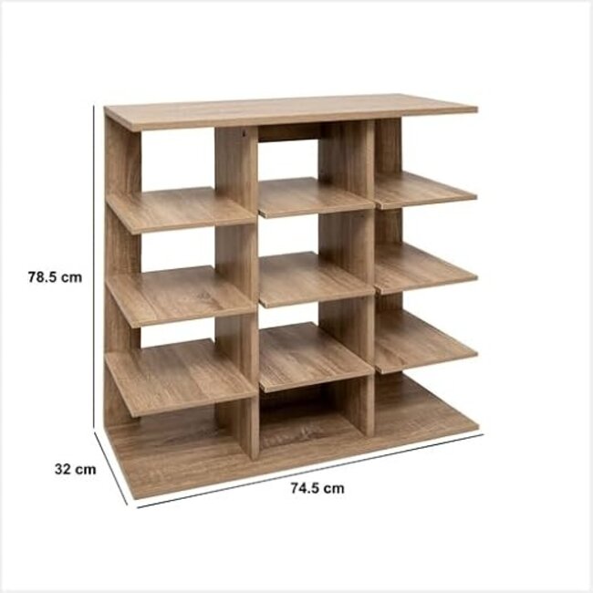 Bamboe Schoenenrek – Natural Oak Effect