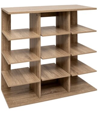  5Five Bamboo Shoe Rack – Natural Oak Effect