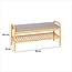 Bamboo Shoe Rack with Bench