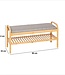 Bamboo Shoe Rack with Bench