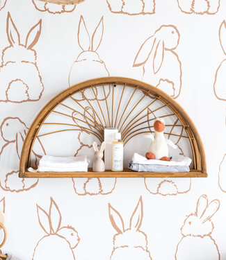 KidsDepot Maya Rattan Wall Shelf – Brown