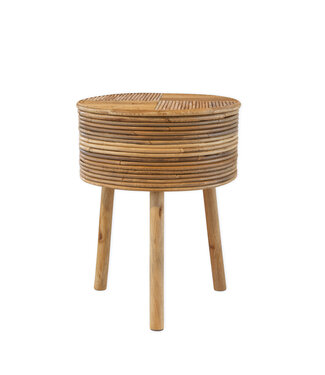 Mace Storage Side Table – Rattan – Natural