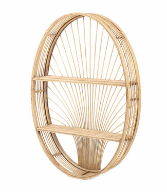 KidsDepot Messa Rattan Wall Shelf – Beige / Natural