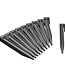 Set of 10 Garden Border Anchors – Polypropylene – Grey – H 19.5 x 1.9 x 1.8 cm