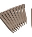 Set of 10 Garden Edge Anchors – Polypropylene – H 26.7 x 1.9 x 1.8 cm – Beige Taupe