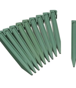 NATURE 10 Anchors for Polypropylene Garden Edging – 26.7 x 1.9 x 1.8 cm – Green