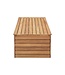 Garden Storage Box 190L – FSC Eucalyptus Wood – Teak Effect – With Wheels – 48.5 x 109.5 x 37 cm
