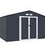Metalen tuinhuis BOOGSCHUTTER – 10,85 m² – 340 x 319 x 210 cm – Antracietgrijs