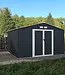 Metalen tuinhuis BOOGSCHUTTER – 10,85 m² – 340 x 319 x 210 cm – Antracietgrijs