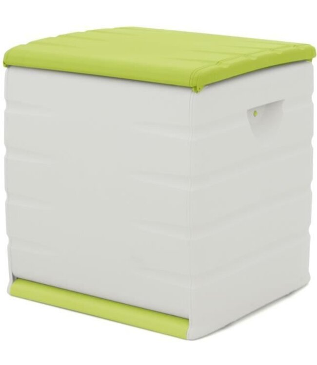 Lockable Storage Box with Wheels – 190 L – Beige/Pistachio