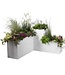 PLASTIC EDA Graphit Vierkant bloemblad - 57 L - 49,5 x 49,5 x 49,5 cm - Witte ceruse