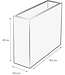 PLASTIC EDA Bloempot Wall Loft Graphit - 46 L - 78,5 x 29,5 x 60 cm - Witte ceruse