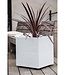 PLASTIC EDA Graphit Vierkant bloemblad - 57 L - 49,5 x 49,5 x 49,5 cm - Witte ceruse
