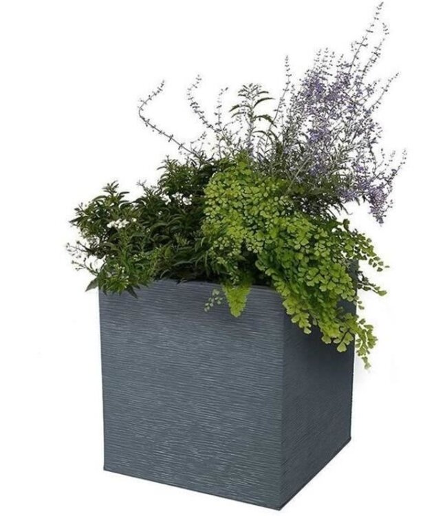 Vierkante Bloembak – 57 L – Houtskoolgrijs
