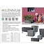 Millennium R Plantenbak – 97 L – Antraciet – Met waterreservoir en wielen