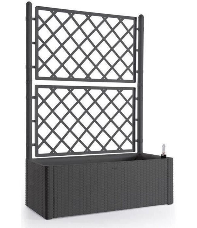 Natural Deluxe Rectangular Planter with Trellis – Anthracite – 100x43xH142 cm – 90 + 6.5 L