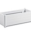 Rechthoekige Bloembak – Houten Afwerking – Wit – 100x43xH35 cm – 80 L