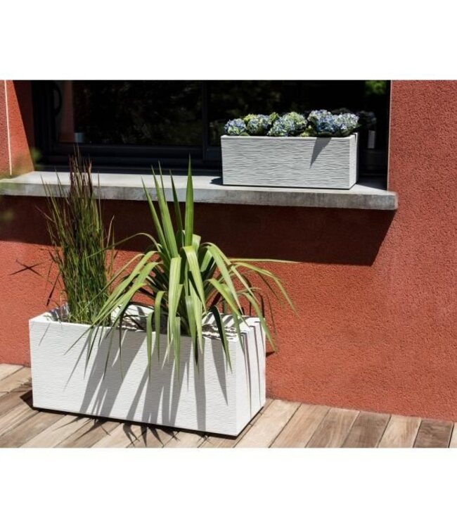 Graphit Up Balcony Planter – 25 L – White Limed Oak Finish