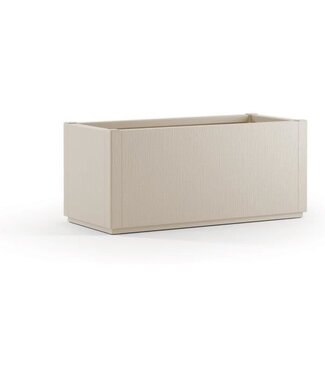 STEFANPLAST Ethica Rechthoekige Bloembak – Krijt – 80 cm – Kunststof