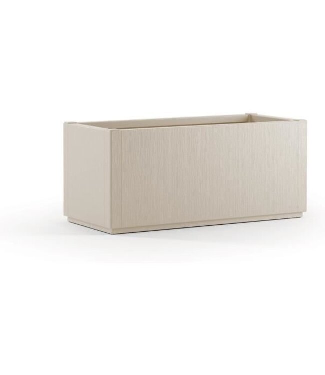 Ethica Rectangular Planter – Chalk – 80 cm – Plastic