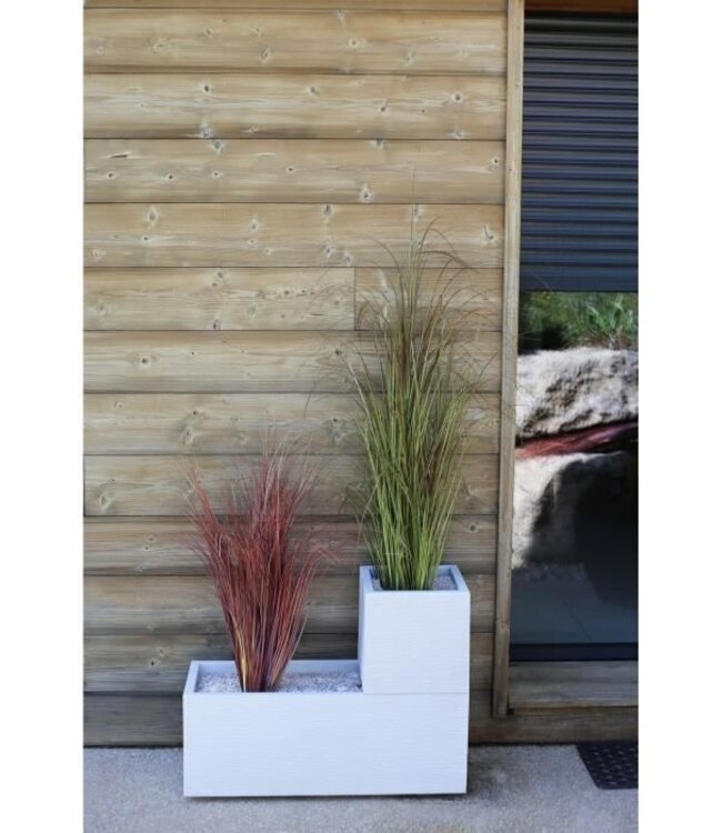 Up Square Planter – White Ceruse – 21 L – 29.5x29.5x29.5 cm