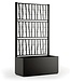 Ethica Rectangular Planter with Trellis – Graphite – 80 cm