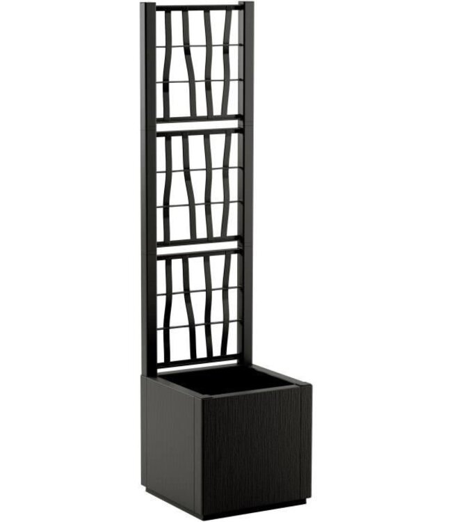 Tuinbak met Trellis – Vierkant – Grafiet – 38 L