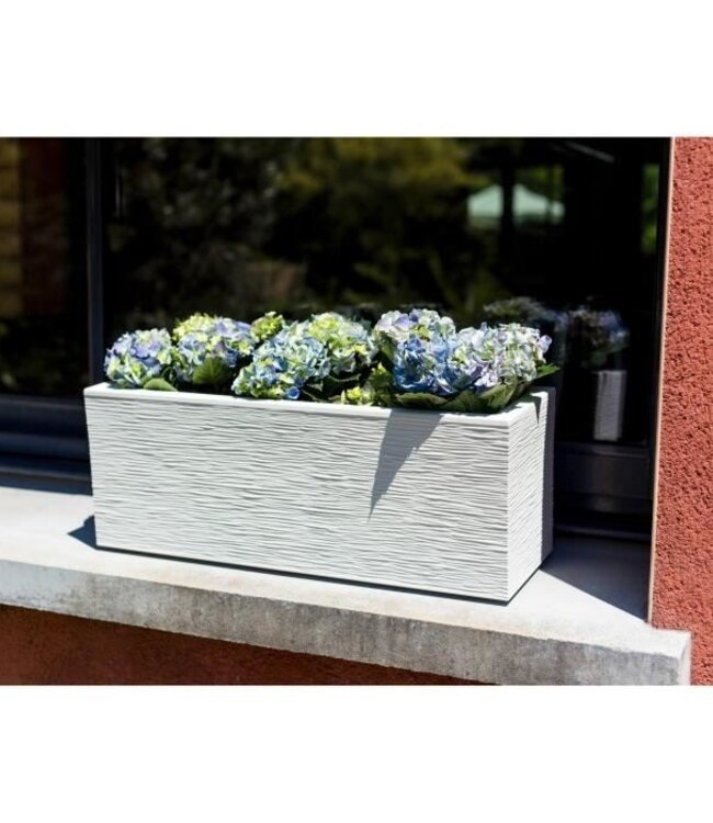 Graphit Up Balcony Planter – 25 L – White Limed Oak Finish