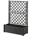 Tuinbak met Trellis – Grafiet – 100 x 43 x H 142 cm – 80 L