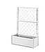Tuinbak met Trellis – Wit – 100 x 43 x H 142 cm – 80 L