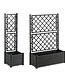 Planter Box with Trellis – Graphite – 100 x 43 x H 142 cm – 80 L