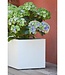 PLASTIC EDA Graphit Up vierkante bloembak - 21 L - 29,5 x 29,5 x 29,5 cm - witte ceruse