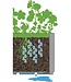 Tuinbak met Trellis – Vierkant – Grafiet – 38 L