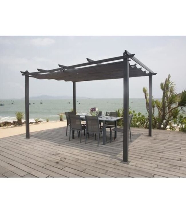 CORDOBA Aluminium Pergola - Grijs - 4 x 3 m