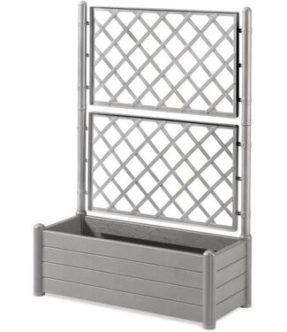 STEFANPLAST Tuinbak met Trellis Italia – Rechthoekig – Steengrijs – 100 x 43 x 142 cm