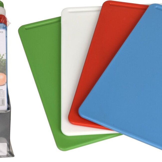 Cutting Board Set with Holder – 4 Color-Coded Boards – Prevent Cross-Contamination