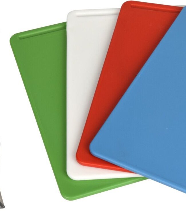 Cutting Board Set with Holder – 4 Color-Coded Boards – Prevent Cross-Contamination